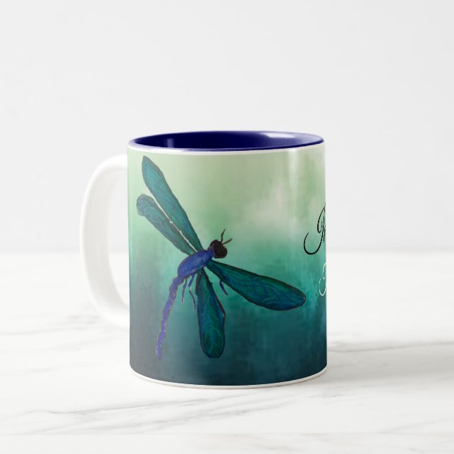 Libelle Zweifarbige Tasse (Vorderseite Links)
