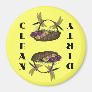 Libellen auf Blume Korbgeschirrspüler Magnet