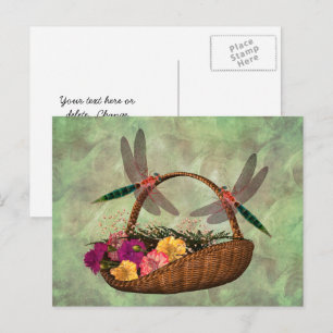 Libellen auf der Blume Postkarte