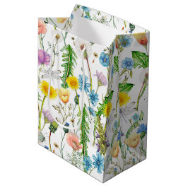 Libellen auf Wildblumen Mittlere Geschenktüte