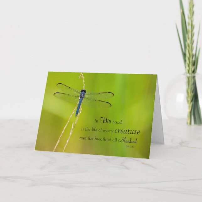 Libellen-Ausdrücke Feiertagskarte (Vorderseite)