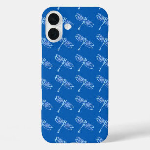 Libellen, blass auf Denim Blau iPhone 16 Plus Hülle
