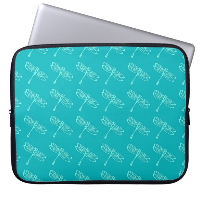 Libellen, blass, türkis laptopschutzhülle (Vorderseite)