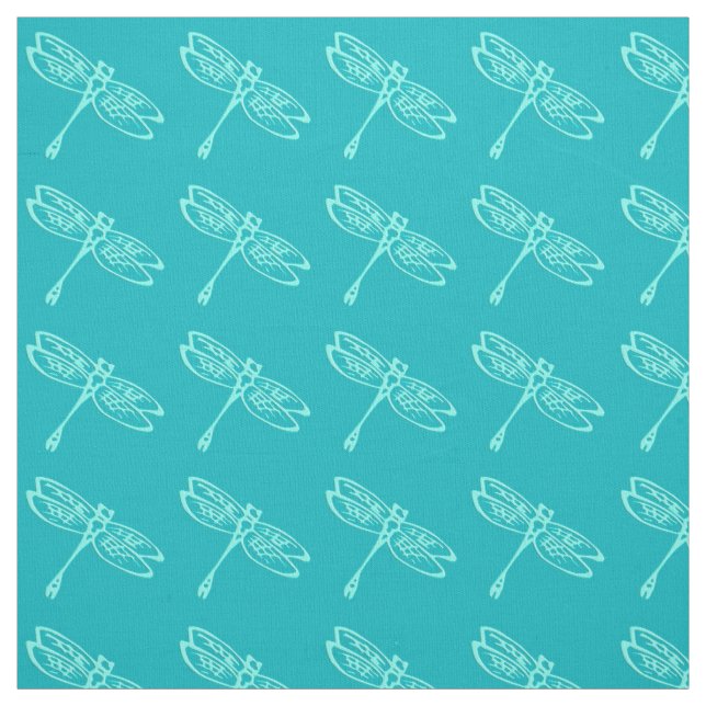 Libellen, blass, türkis stoff (Muster)