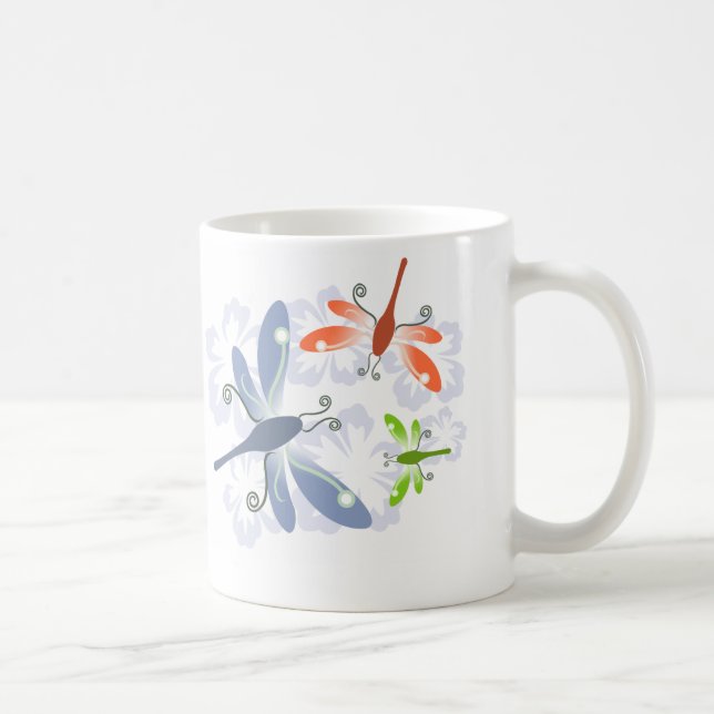 Libellen-Blume Tasse (Rechts)
