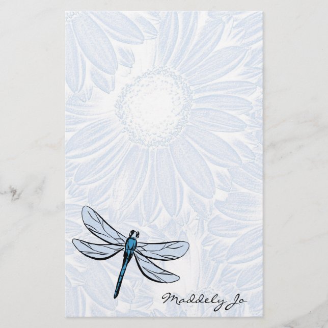 Libellen-Briefpapier Briefpapier (Vorderseite)