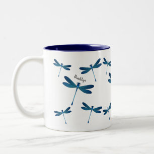Libellen Cartoon-Illustration Zweifarbige Tasse