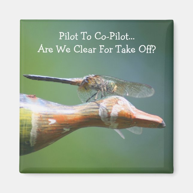 Libellen-Copilot Lustige Natur  Magnet (Vorne)