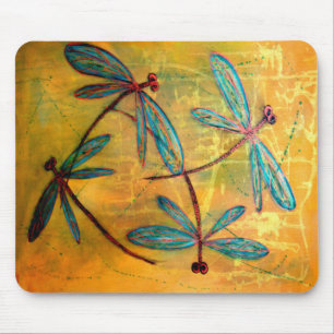 Libellen-Dunst Mousepad