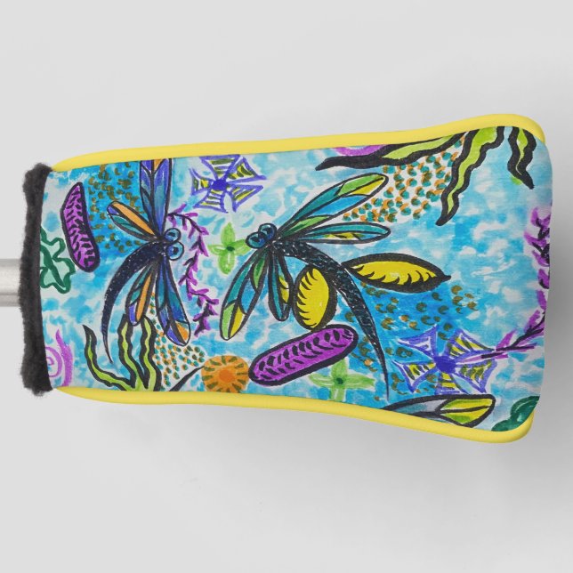 Libellen-Fantasie  Golf Headcover (Vorderseite)