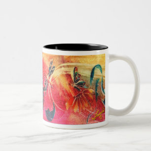 Libellen-Fantasie Zweifarbige Tasse