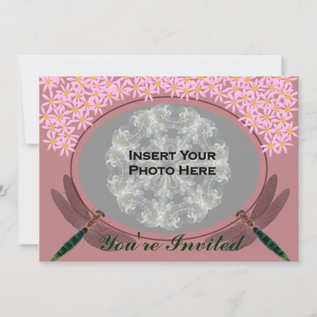Libellen-Foto-Brautparty-Einladung Einladung (Vorderseite)