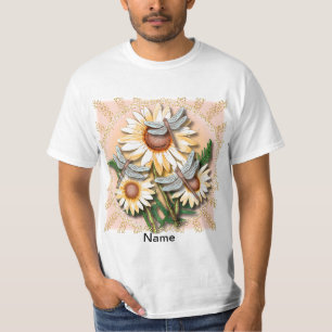 Libellen-Gelbes Gänseblümchen T-Shirt