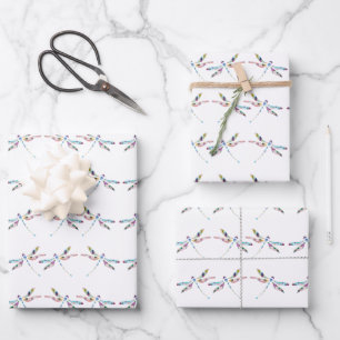 Libellen Geschenkpapier Bogen Set