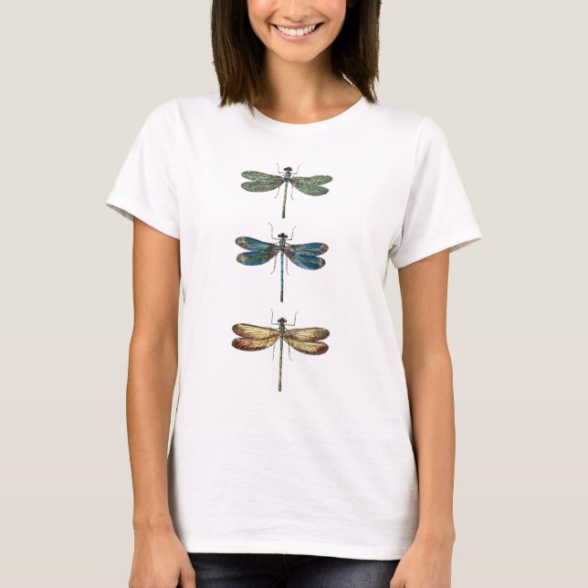 Libellen-Illustrationen T-Shirt (Vorderseite)