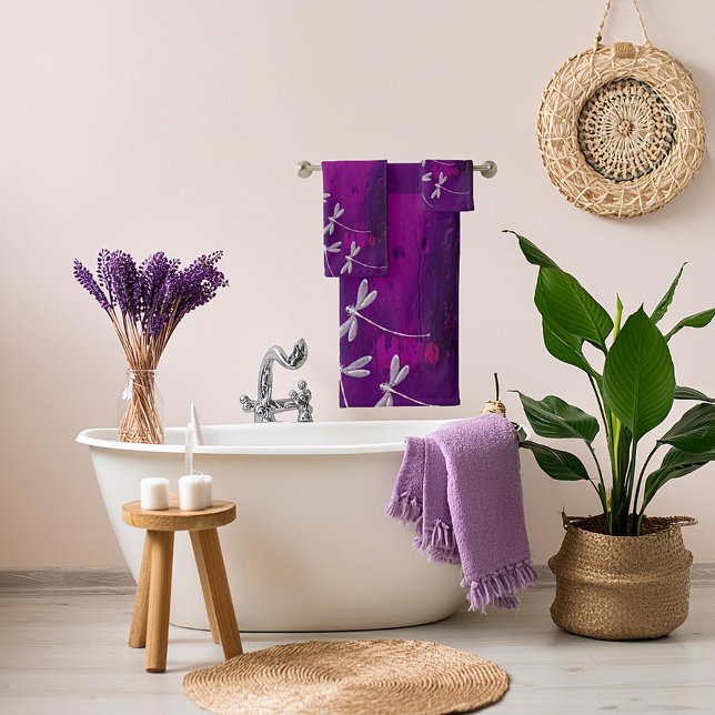 Libellen im Wasser Badhandtuch Set (Von Creator hochgeladen)