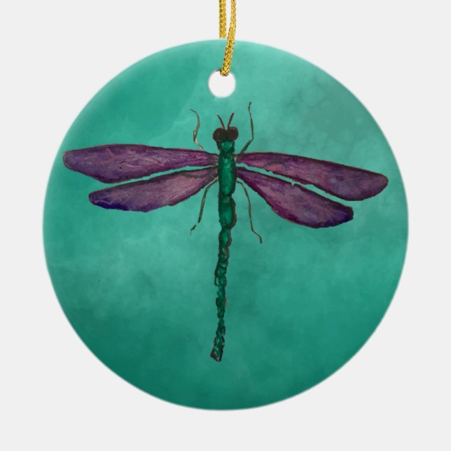 Libellen-Keramik-Verzierung Keramik Ornament (Vorne)