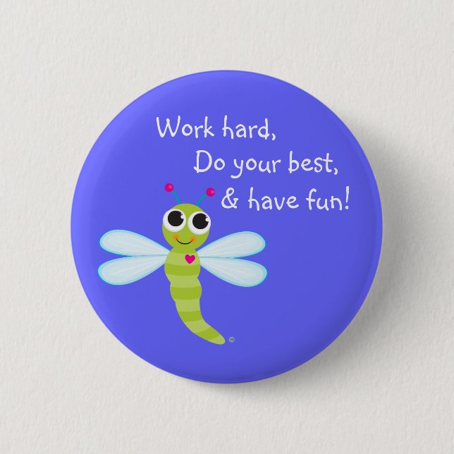Libellen-Knopf Button (Vorderseite)