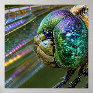 Libellen-Komplexauge Makrofotografie Poster