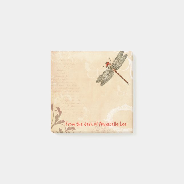 Libellen-Krausen Post-it Klebezettel (Vorderseite)