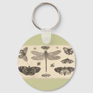 Libellen, Ladyvögel und Schmetterlinge Schlüsselanhänger