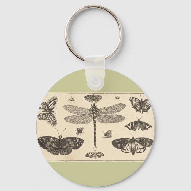 Libellen, Ladyvögel und Schmetterlinge Schlüsselanhänger (Vorderseite)
