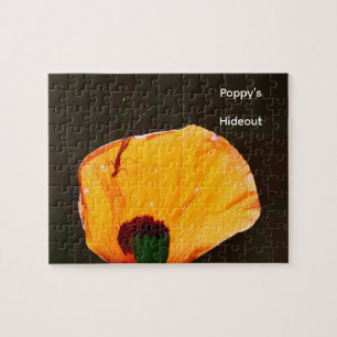 Libellen-Mohn-Silhouette-Foto-Personalisiertes Puz Puzzle