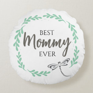 Libellen-Mutter-Mama-Muttertags-Geschenk-Kissen Rundes Kissen