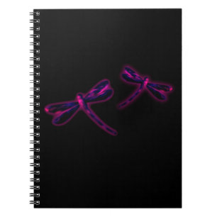 Libellen Notizbuch - Magenta Glühen Notizblock