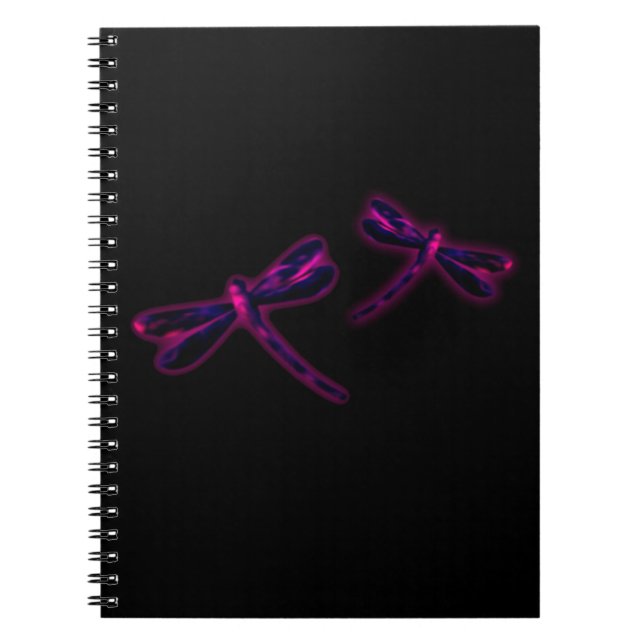 Libellen Notizbuch - Magenta Glühen Notizblock (Vorderseite)