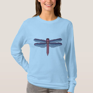 Libellen-Querstich-Muster T-Shirt
