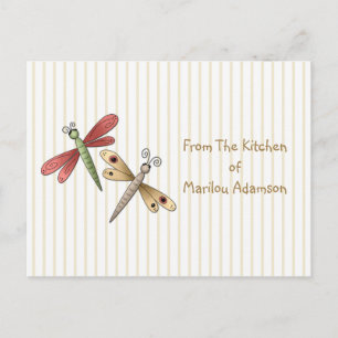 Libellen Rezeptkarten Postkarte