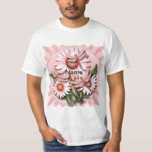 Libellen-Rosa Gänseblümchen T-Shirt