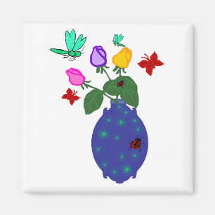 Libellen-Rosen-Vasenmagnet des Schmetterlinges n Magnet