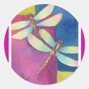 Libellen Runder Aufkleber
