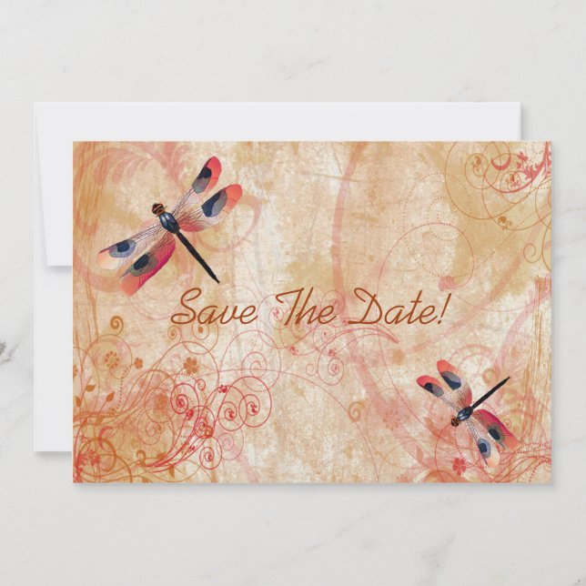 Libellen-Schwung Save The Date (Vorderseite)
