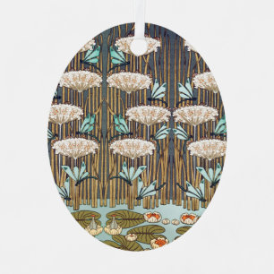 Libellen Seerosen Sumpf Art Nouveau Ornament Aus Metall