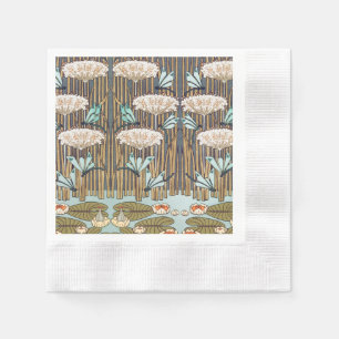 Libellen Seerosen Sumpf Art Nouveau Serviette