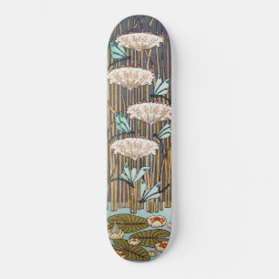 Libellen Seerosen Sumpf Jugendstil Skateboard