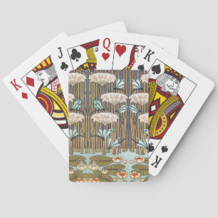 Libellen Seerosen Sumpf Jugendstil Spielkarten
