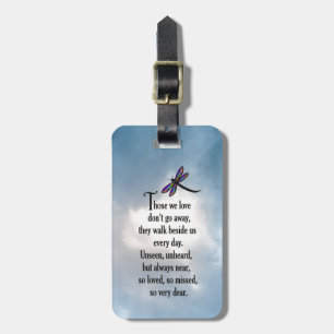 Libellen-"so geliebtes" Gedicht Gepäckanhänger