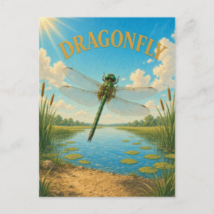 Libellen-Sonniges-Marsch-Wasserfarben-GeoSaga Postkarte
