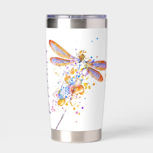 Libellen-Splatter personalisiert Thermobecher