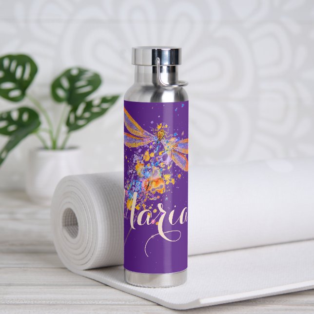 Libellen-Splatter Trinkflasche (Yoga)