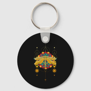 Libellen-Symbole Mandala Insekten-Magie Schlüsselanhänger