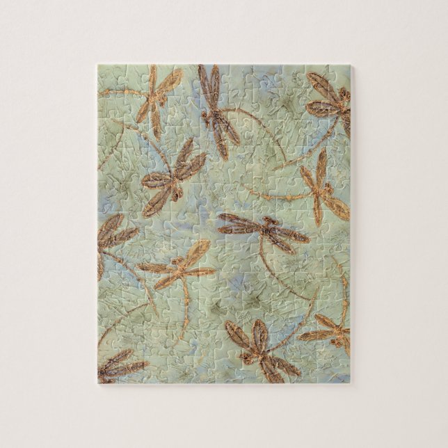 Libellen-Tanz-Gold Puzzle (Vertikal)