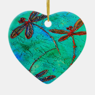 Libellen-Tanz Keramik Ornament