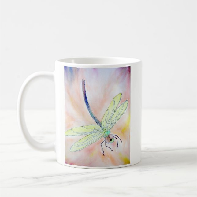 Libellen-Tasse: Fliege gut, helles! Kaffeetasse (Links)