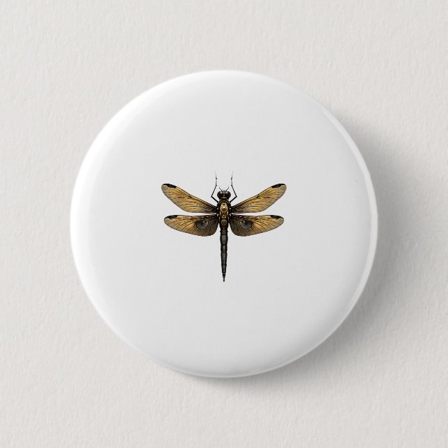 Libellen-Tier-Art-Grafik Libelle (1) Button (Vorderseite)