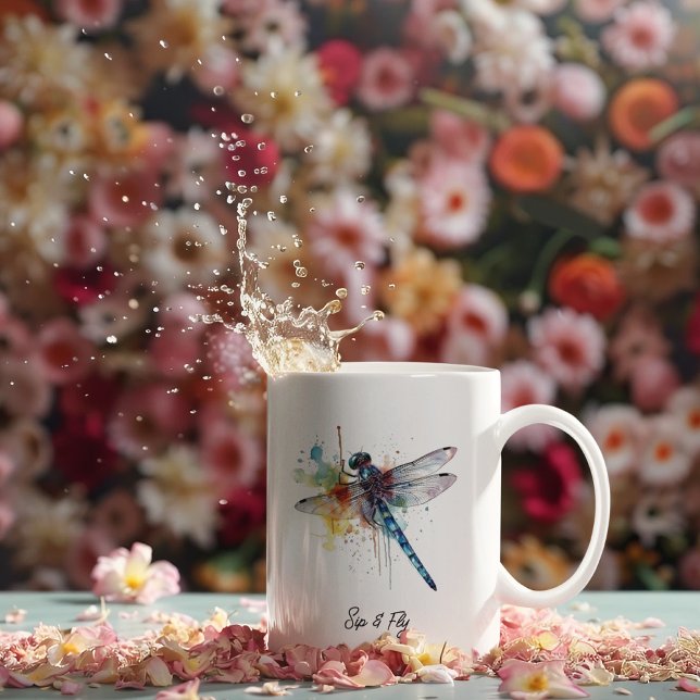 Libellen-Traumlandschaft, individuell Kaffeetasse (Von Creator hochgeladen)